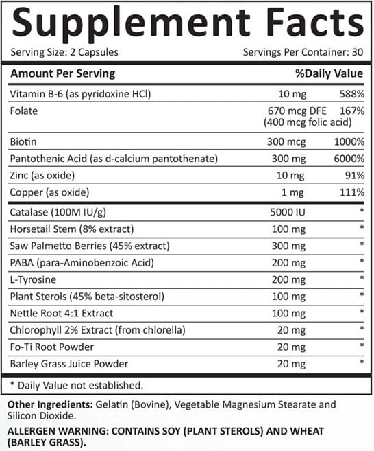 Foligray Supplement Facts